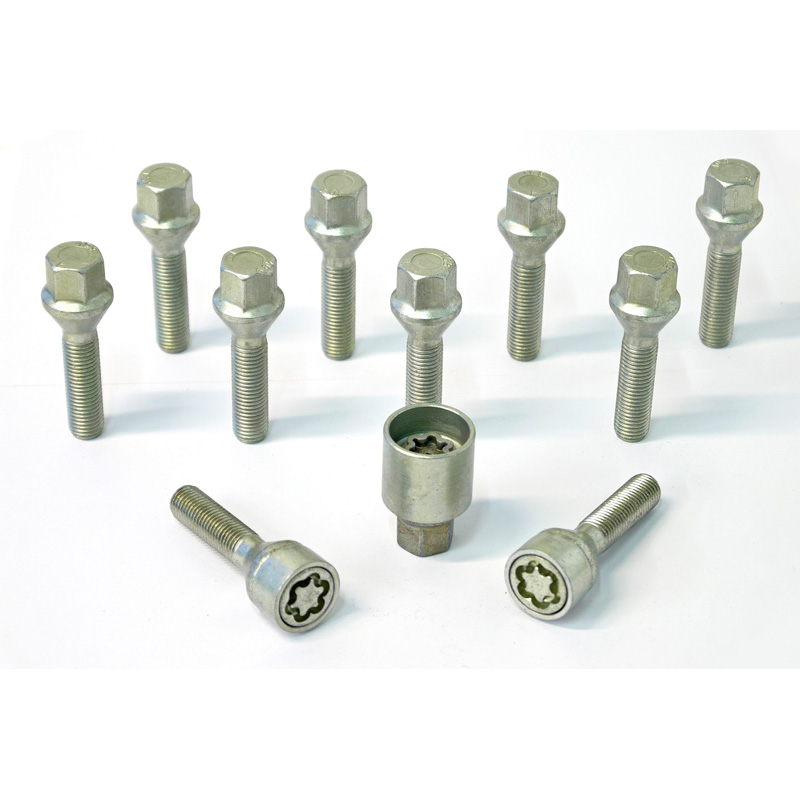 H&R Wheel bolt Set Taper-Head M12x1.50 - Length 30mm - 10 pcs. - incl. wheel-locks