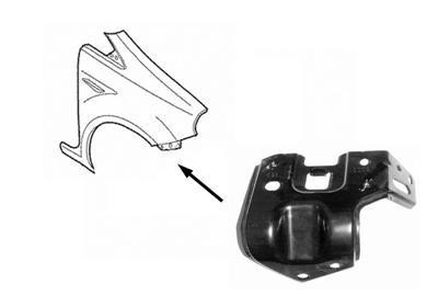 spatbordsteun, rechts Fiat Punto/Grande Punto, 2005-2012