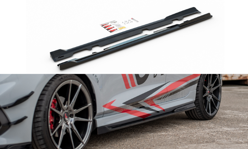 Zijskirts Diffusers Ford Fiesta Mk8 ST / ST-Line V.3 Glanzend Zwart