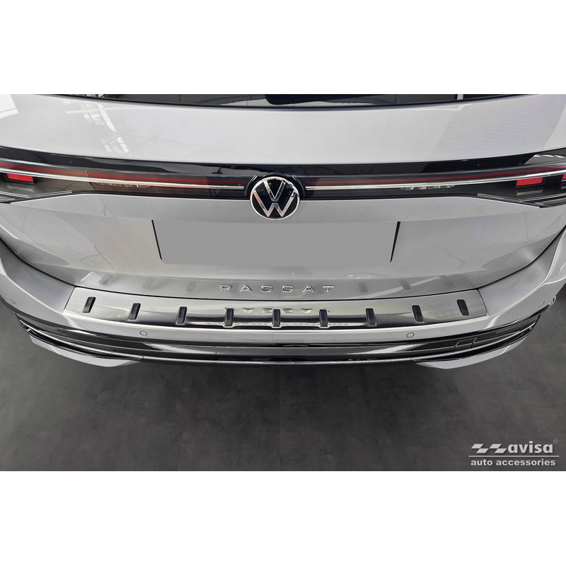 Stainless Steel Rear bumper protector  Volkswagen Passat Variant (CJ5) incl. R-Line & Hybrid 2024- 'STRONG EDITION'