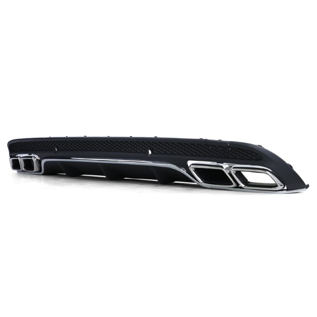 Achterbumper Diffusor Mercedes W205 C-Klasse C63S Design Chroom AMG Sport Line