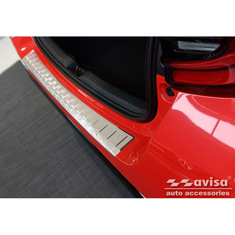 Stainless Steel Rear bumper protector  Toyota Yaris IV HB 5-doors (excl. GR) 2020-2024 & Facelift 2024- 'Ribs'