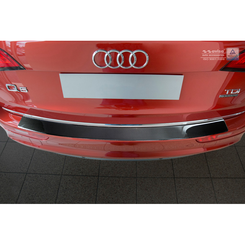 Carbon Achterbumperprotector  Audi Q5 2008-2016 Zwart Carbon