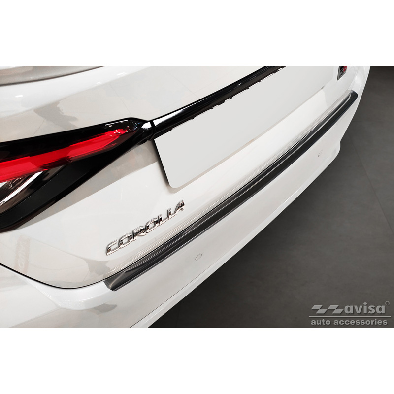 Black Stainless Steel Rear bumper protector  Toyota Corolla XII Sedan 2019-