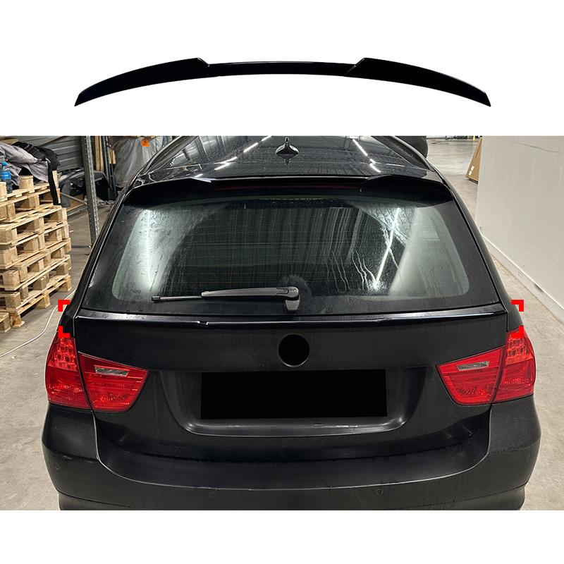 Lower mid  rear spoiler  BMW 3-Series E91 Touring 2005-2012 (ABS Glossy Black)