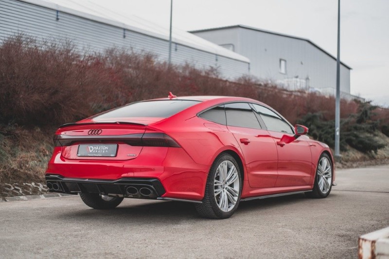 Zijskirts Audi A7 C8 S-Line Maxton Glanzend Zwart