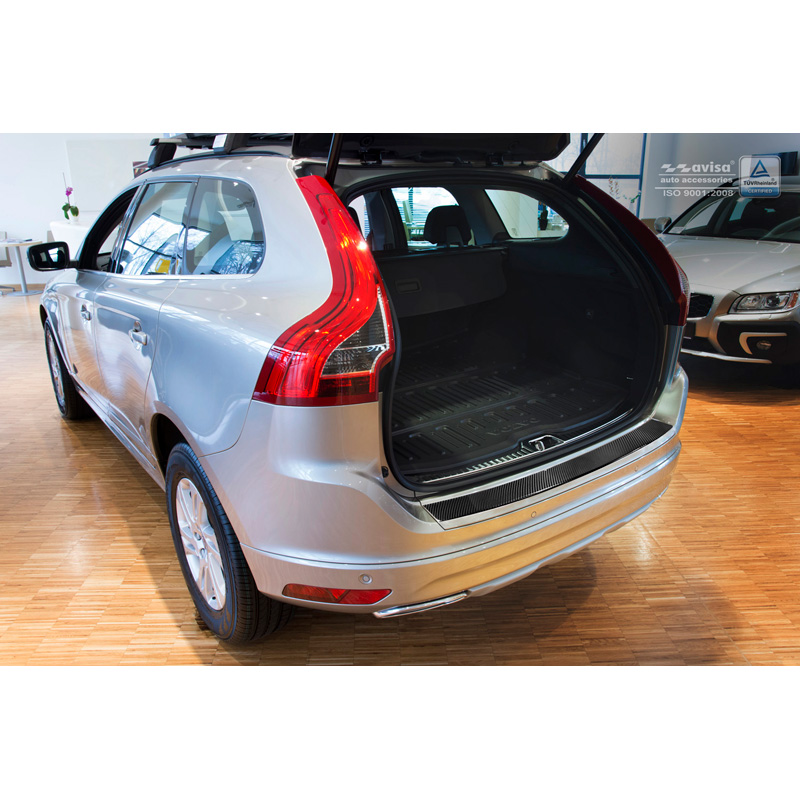 Carbon Rear bumper protector  Volvo XC60 2013-2016 Black Carbon
