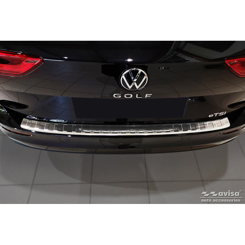 Stainless Steel Rear bumper protector  Volkswagen Golf VIII Variant 2020-2024 & FL 2024- 'Ribs'