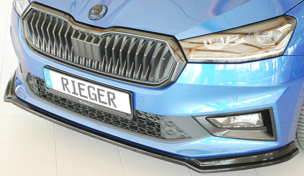 Voorspoiler Škoda Fabia (PJ) – 06/2021 – Glans Zwart