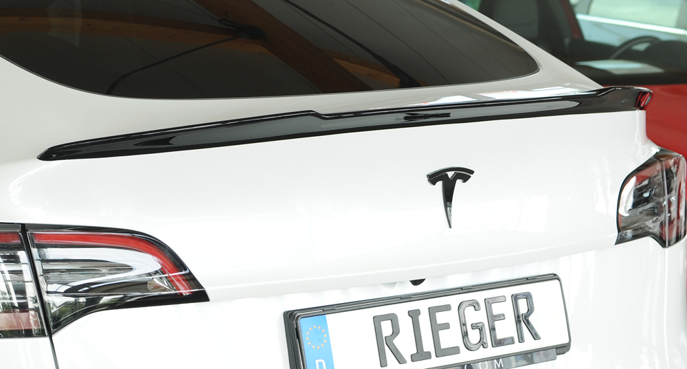 Spoiler Tesla Model Y Rieger Glans Zwart