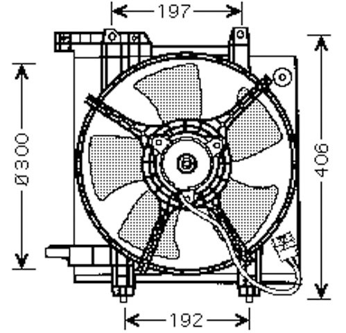 Radiator FAN LEGACY 99-03 TYPE:B12 4-CYL.