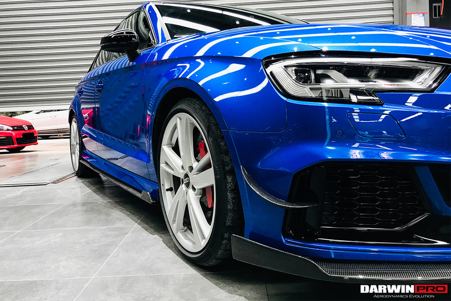 Audi RS3 BKSS Style Carbon Fiber Front Canards 2019-2020