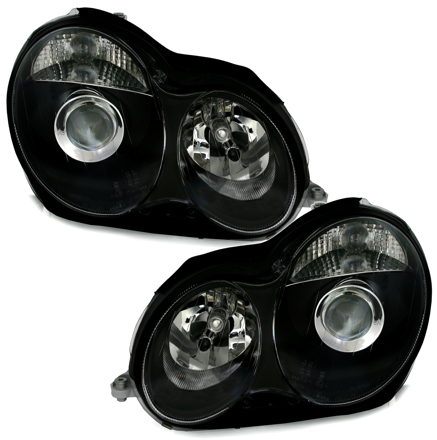 Koplampen Mercedes W203 00-04 Clear zwart