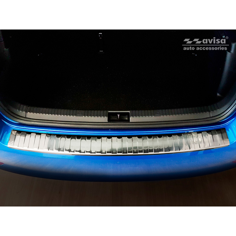 Stainless Steel Rear bumper protector  Skoda Fabia III HB 5-doors Facelift 2018-2021 'Ribs'