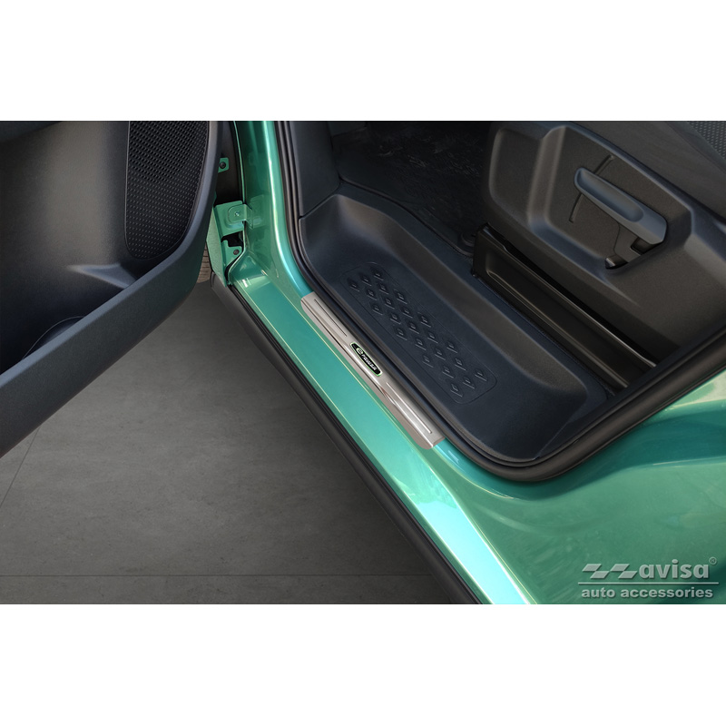 Inox door sill protectors  Volkswagen ID.Buzz 2022- 'E-Power' - 2-pieces