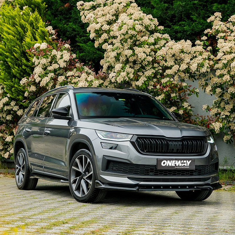 Oneway Front spoiler  Skoda Kodiaq I (NS7) Sportline Facelift 2021-2024 - Gloss black