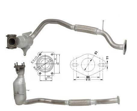 Ford MONDEO 1.6i 16V 1598 cc 65 Kw / 89 cv ZH16 Magnaflow CAT Bo