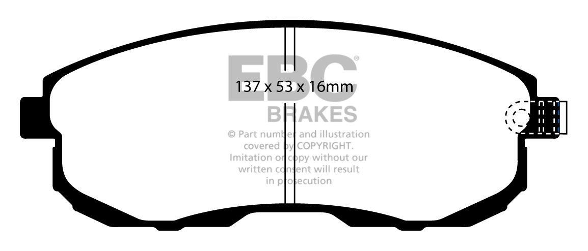 EBC Brakes NISSAN Tiida 1.6 2007-.. Remblokken voorzijde greenst
