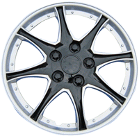 4-Delige Wheelcoversset Alaska 15-inch zilver/zwart