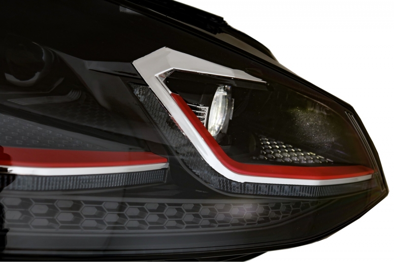 Headlights VW Golf VII GTI LED Daytime Running Lights 7.5 Facelift Look  With Dynamic Turn Signals