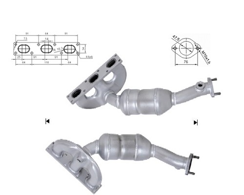 BMW 525i 2.5i 24V 2494 cc 141 Kw / 192 cv M54 E39 Magnaflow CAT