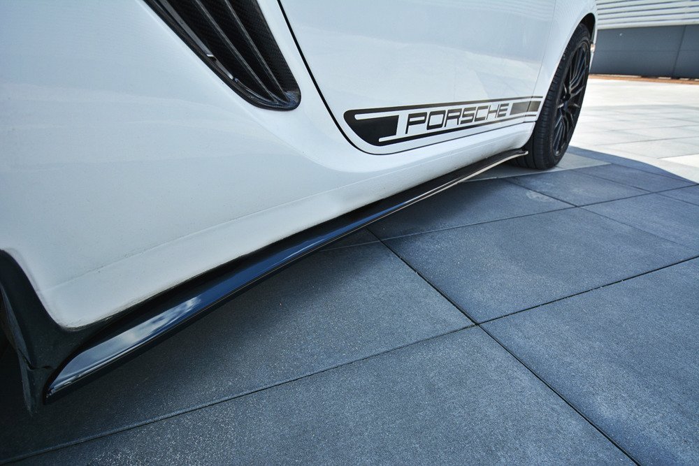 Zijskirts Porsche Caymans S 978C Maxton Glans Zwart