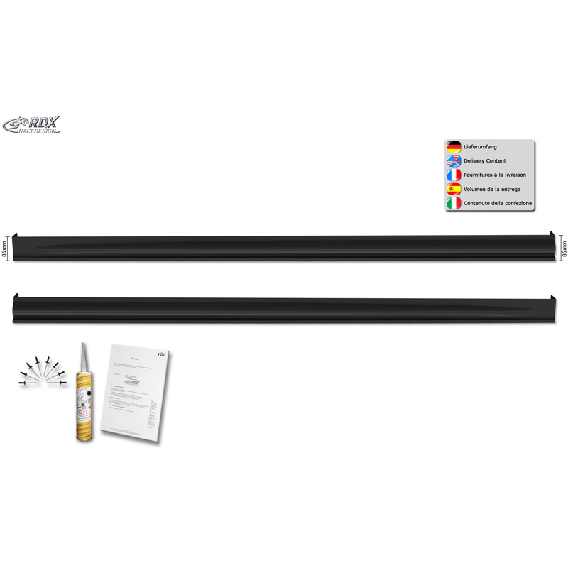 RDX Racedesign Sideskirts  Volkswagen Taigo (CS1) 2021- 'Edition' (ABS)