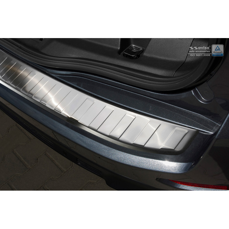 Stainless Steel Rear bumper protector  Ford S-Max II 2015- 'Ribs'