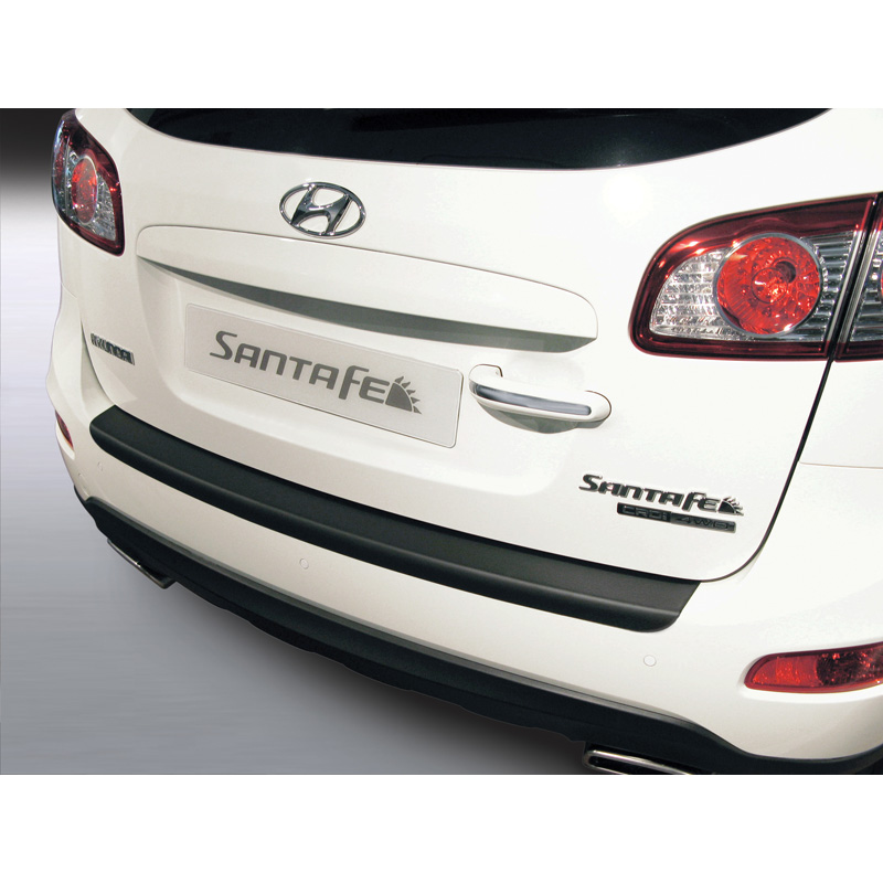 ABS Rear bumper protector  Hyundai Santa Fe 2010-2012 Black