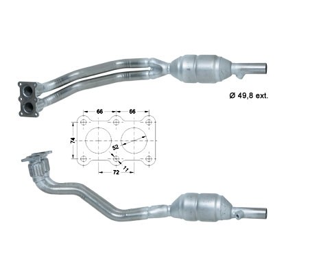 Skoda OCTAVIA 1.6i 16V 1595 cc 75 Kw / 102 cv AVU Magnaflow CAT