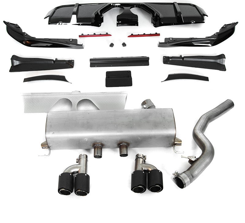 Achterbumper BMW 3 Serie G20 Look M3 M Performance met Uitlaat