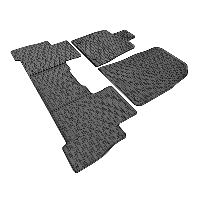 CIKCAR Rubber car mats set  Maxus eTerron 9 Pick-up 2024- (5-pieces + fixing system)