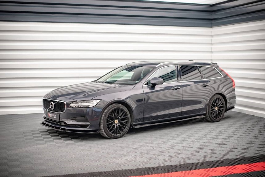 Zijskirts Volvo V90 Zwart Glans