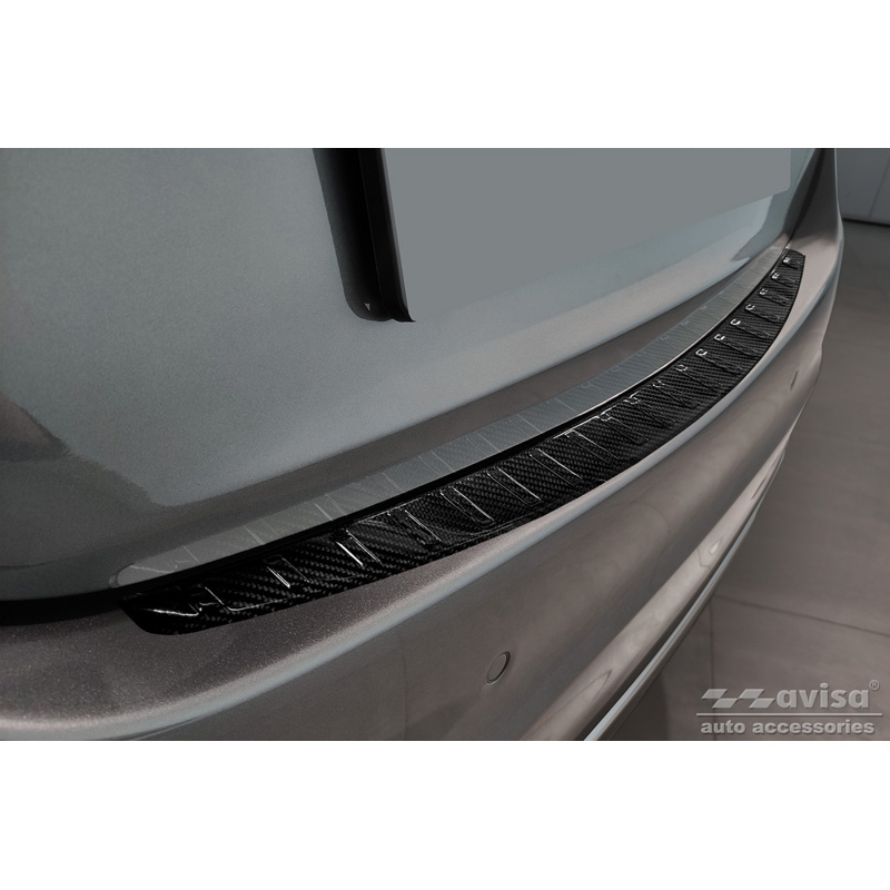 Echt 3D Carbon Achterbumperprotector  Mercedes C-Klasse Sedan W206 2021- 'Ribs'