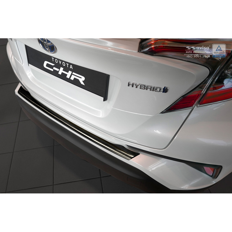 Black Stainless Steel Rear bumper protector  Toyota C-HR 2016-2019 & Facelift 2019-2023