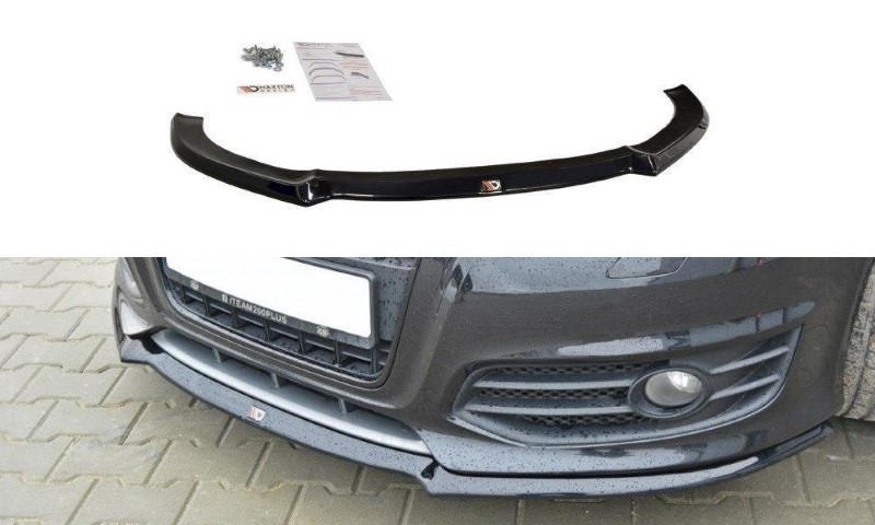 Voorspoiler V.2 Audi S3 8P FL Glanzend zwart