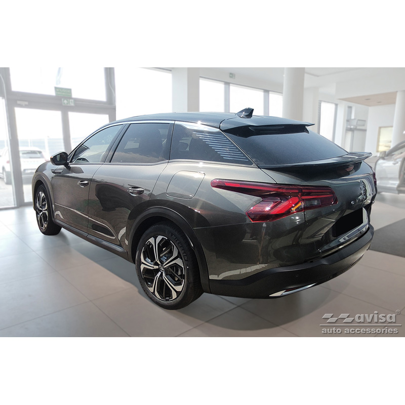 Black Stainless Steel Rear bumper protector  Citroën C5 X 2021- 'Ribs'
