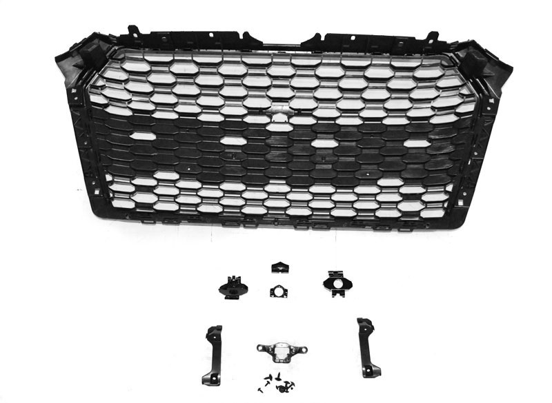 Grill Audi A4 B9 2015-2019 RS4 Look Glans Chroom/Zwart PDC