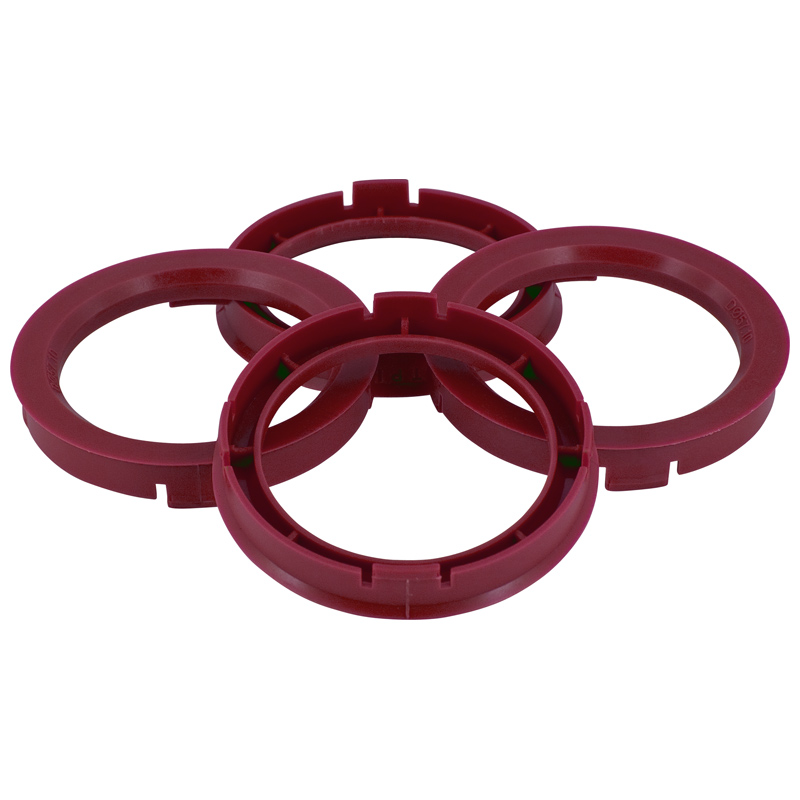 Set TPI Centreerringen - 70.1->56.1mm - Ruby Rood