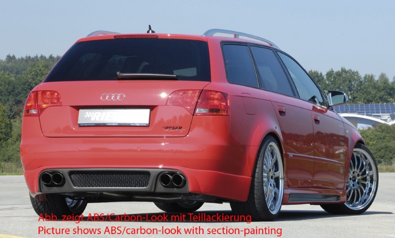 Achterbumper Diffusor duplex Audi A4 8E B7 11.04- Rieger