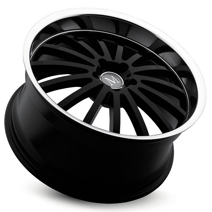 Velgen Mandrus Millenium 19x9,5 5x112 ET35 Glanzend Zwart + Mach