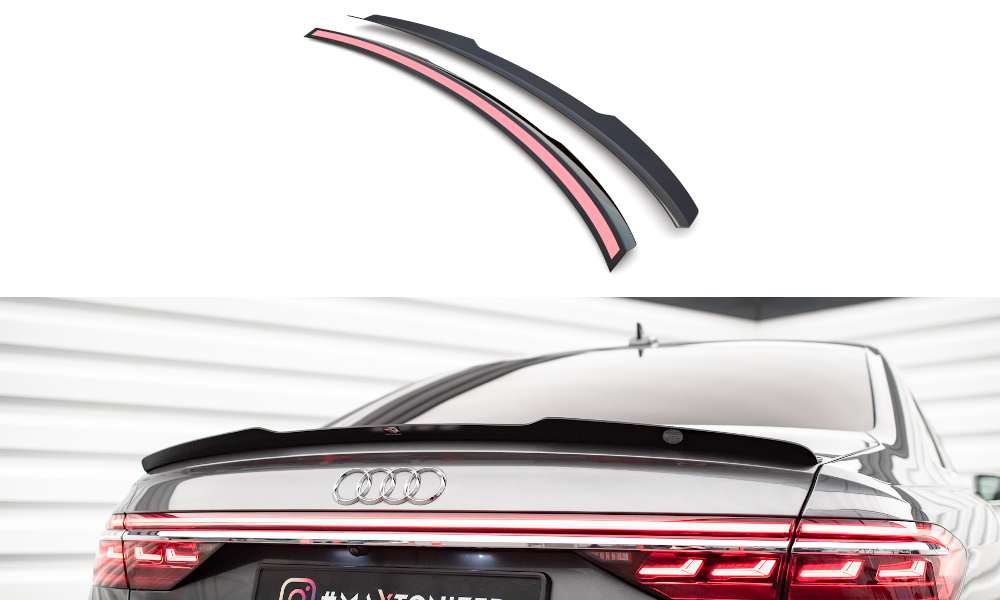 Spoiler Audi A8 / A8 S-Line / S8 D5 Maxton Glans Zwart