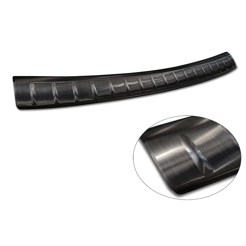 Black Stainless Steel Rear bumper protector  BMW 2 Active Tourer F45 2013-2021 with M-Pakage 'Ribs'