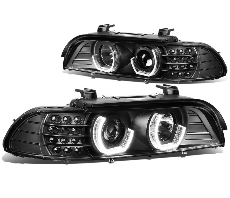 Headlights BMW 5-serie E39 96-03 black 3D LED