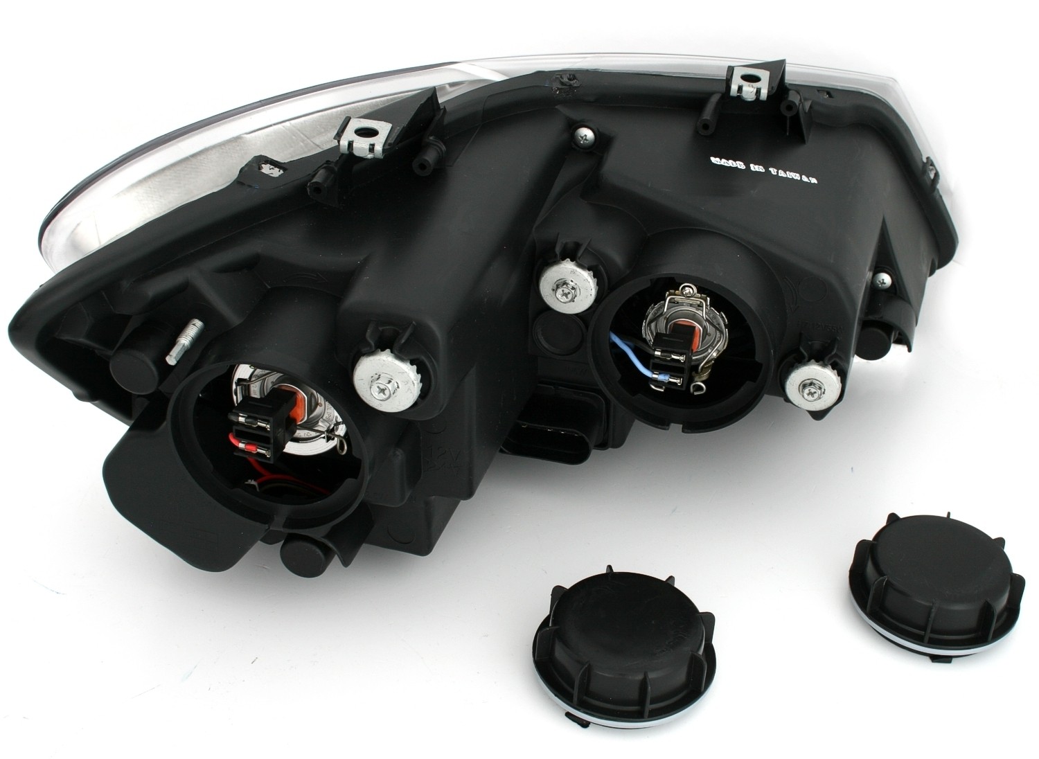 Headlights VW Polo 6R / 6C 09- DRL Dynamic Black / Red Facelift GTI look-Copy  With Dynamic indicator