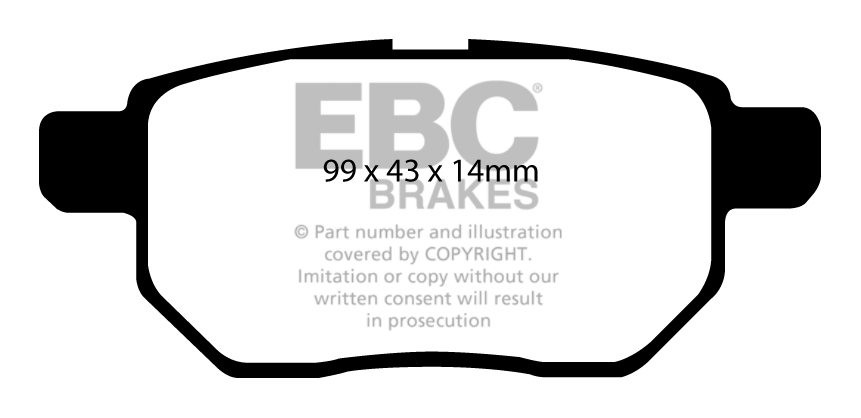EBC Brakes LEXUS CT200h 1.8 hybrid 2010-.. Remblokken achterzijd