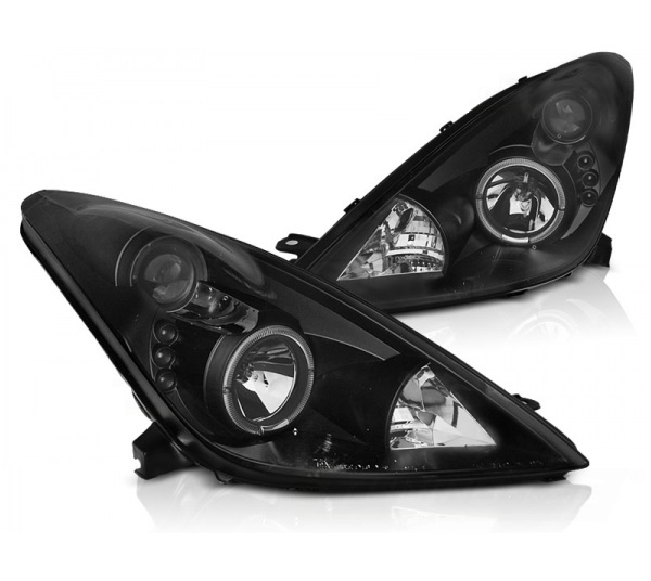 Headlights Toyota Celica T230 99-05 Angel Eye LED Black