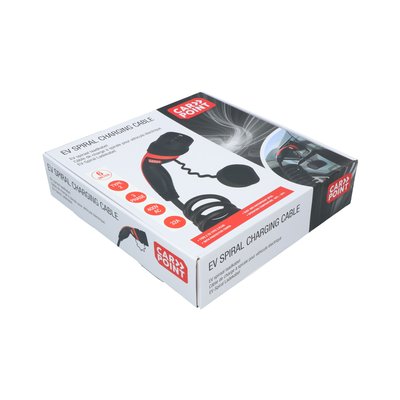 Carpoint Spiraal Laadkabel Elektrische Auto Type2>2 16A 3ph 6 meter