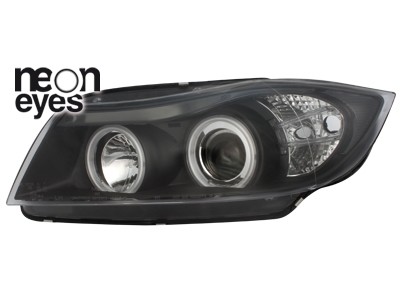 Koplampen BMW E90/E91 Angel Eyes Ice CCFL