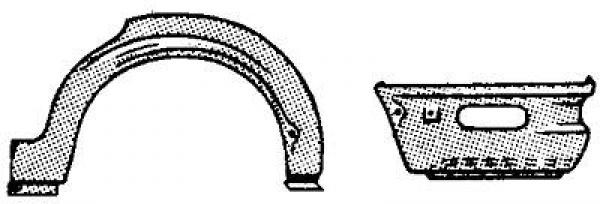 Wielschermrand links 4 DEURS BMW E30 82-87